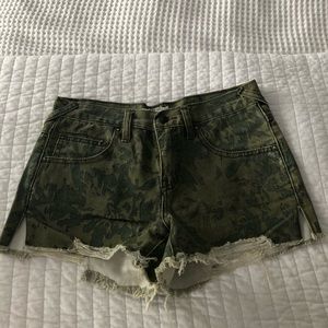 Free People Camo Shorts